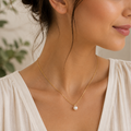 Minimalist Pearl Pendant Necklace – Elegant Gold Chain Pearl Necklace for Women