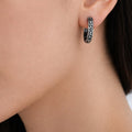 Vintage Sterling Silver Hoop Earrings – Engraved Floral Huggie Hoops for Women | 925 Silver